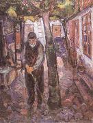 Edvard Munch Old man oil on canvas